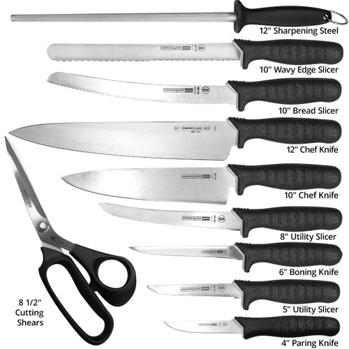 Professional 10-piece ComfortGrip Cutlery Set combines functionality with style.