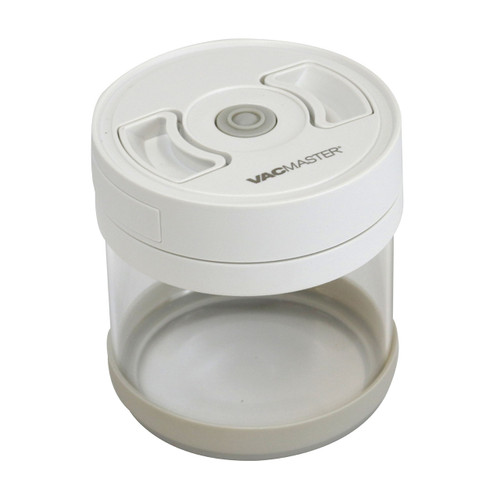 Small vacuum‑sealed canister shown individually to highlight its compact size, airtight design, and compatibility with most vacuum sealers for easy, everyday food storage.