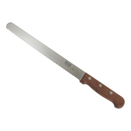 ARY 10-inch wavy edge slicer knife with Bubinga wood handle