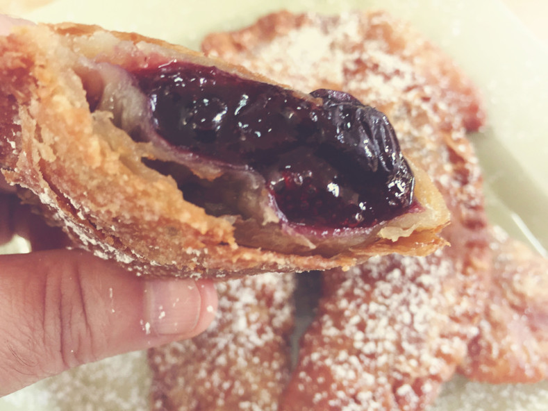 Fried Blueberry Pie with Root Beer Crust