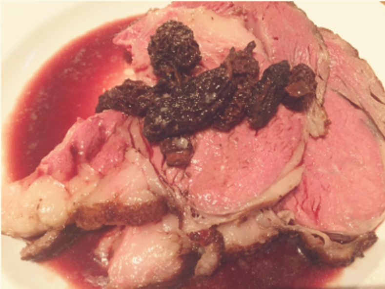 Prime Rib with Morel Mushrooms Sous Vide