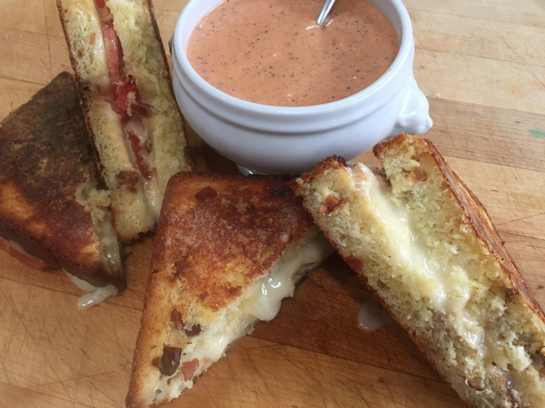 Grilled Cheese Sandwiches with Parmesan Crusts 