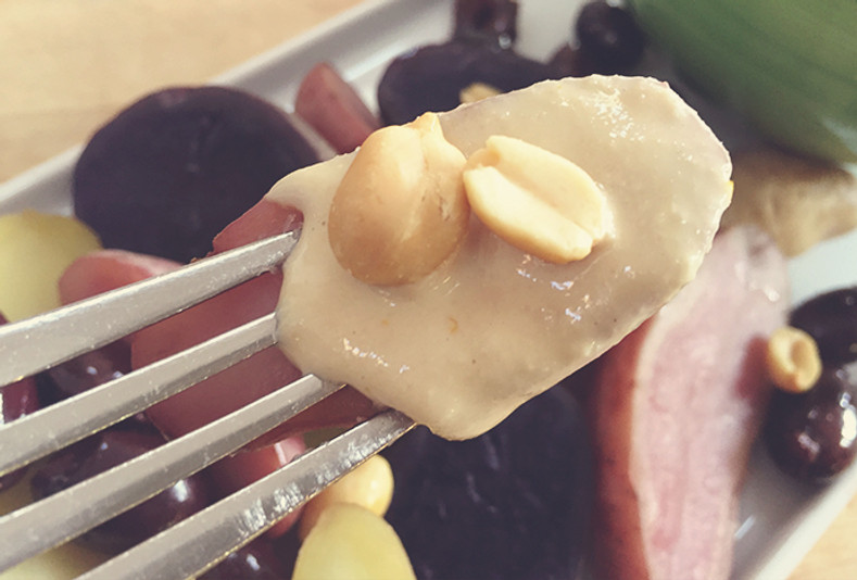 Potatoes in a Spicy Peanut Sauce Sous Vide