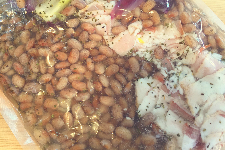 Pinto Beans with Bacon Sous Vide 