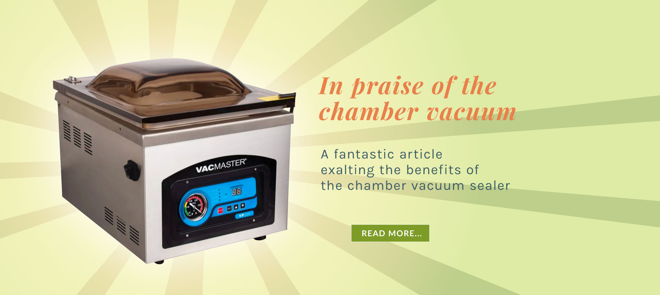 Vacmaster VP220 Chamber Vacuum Sealer