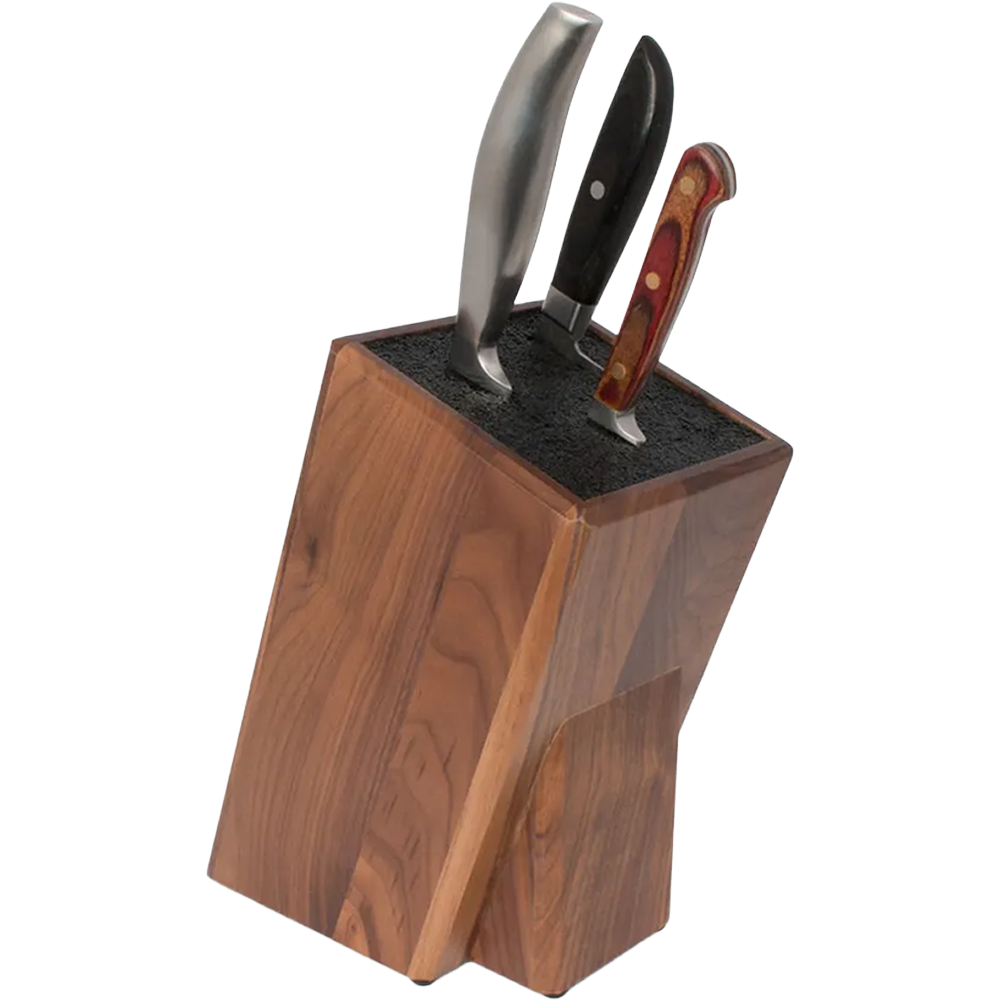 Dice Knife Block - Walnut