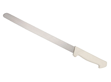 ARY 12" Plain Edge Slicer - White Poly Grip Handle ZWP9012