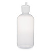 8 oz Natural (Semi-Translucent) Plastic Bottle with Poly Flip Spout