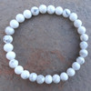 Howlite 6 mm Round Bead Stretch Bracelet