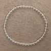 Quartz Clear 4 mm Round Bead Stretch Bracelet