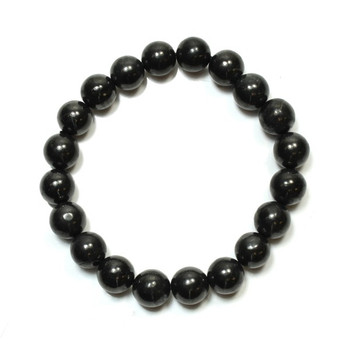 Shungite 8 mm Round Bead Stretch Bracelet