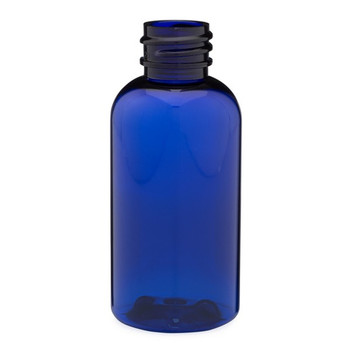2 oz Cobalt Blue Plastic Bottle with Polytop Flip Spout
