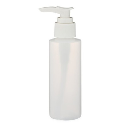 4 oz Natural (Semi-Translucent) Plastic Bottle with Lotion Pump