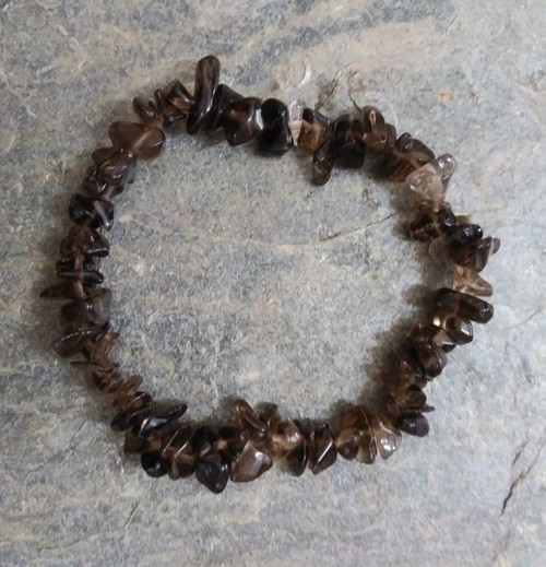 Smokey Quartz Chip Stretch Bracelet