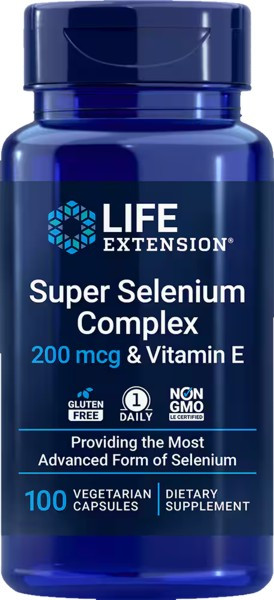 Super Selenium Complex 200 mcg + Vitamin E 100 Vegatarian Capsules