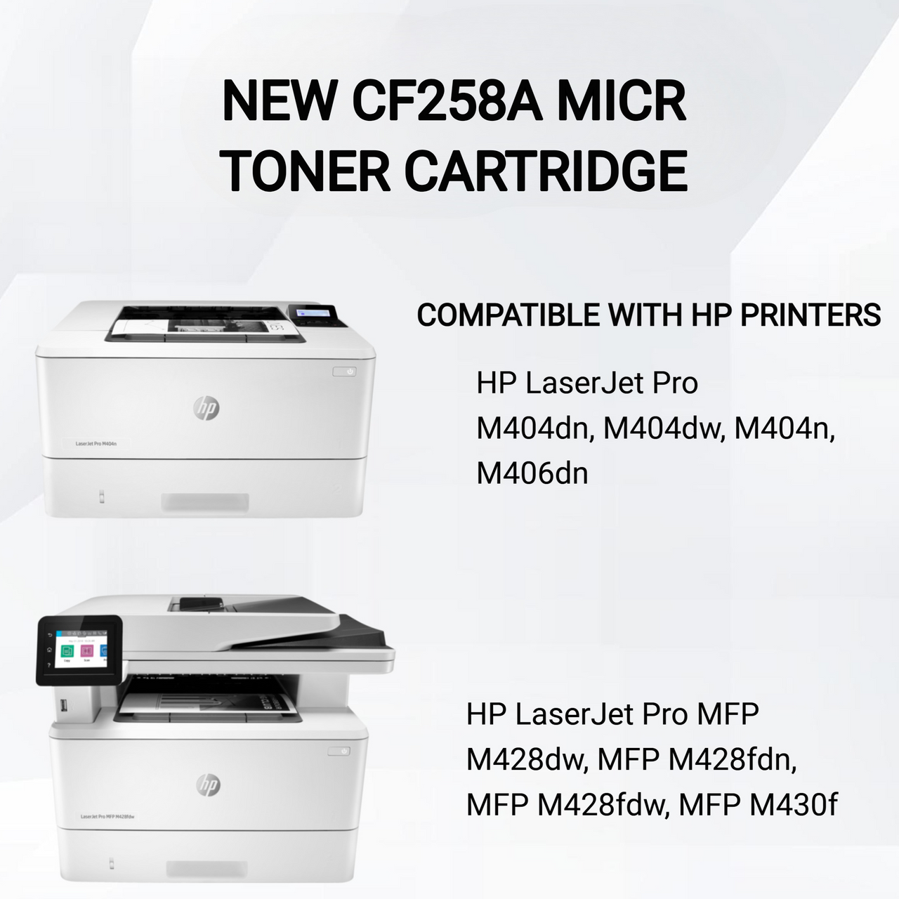 HP 58A MICR HP CF258A MICR HP 58A MICR Toner Cartridge HP CF258A MICR Toner Cartridge