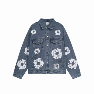 Floral Graphic Denim Jacket