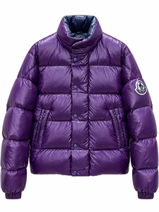 Glossy Purple Quilted Puffer Jacket