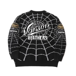 Supreme x Vanson Leathers Spider Web Knit Sweater