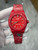 Bold Monochromatic Red Watch