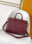Maroon Monogram Leather Speedy Bag