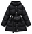 Black Quilted Puffer Coat with Belt Bag