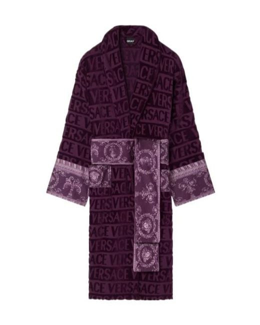 Purple Baroque Jacquard Luxury Bathrobe
