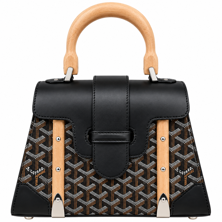 Monogram Wood-Handle Handbag