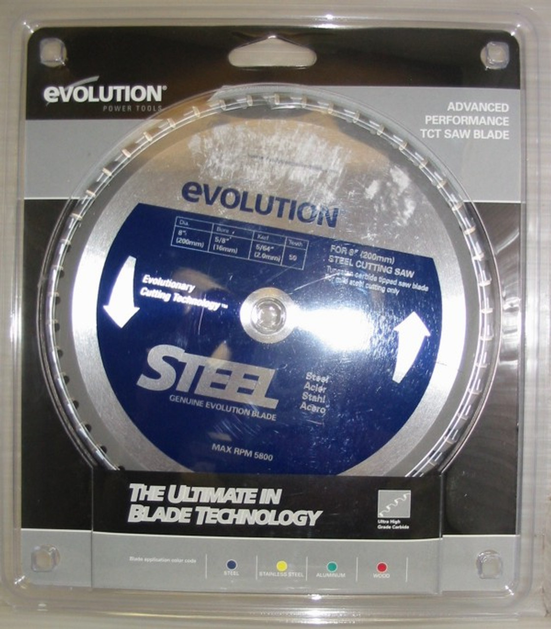 Evolution TCT 8" Steel-cutting saw blade