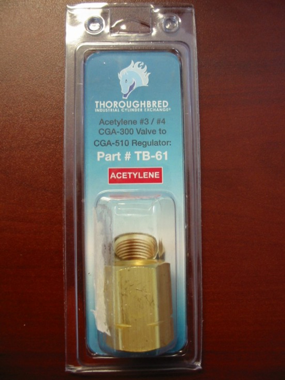 CGA-300 Valve to CGA-510 Acetylene Regulator Adapter- TB-61