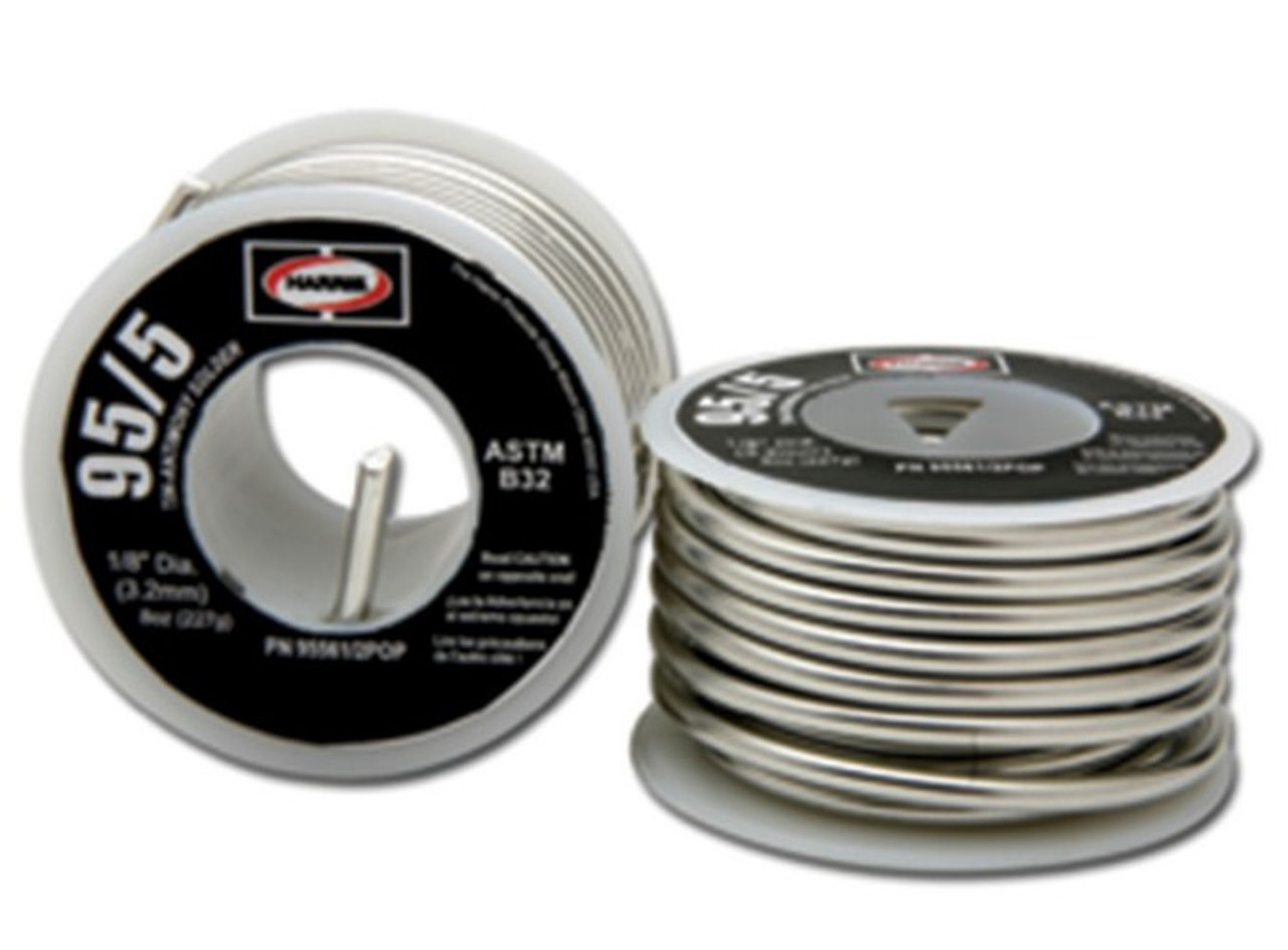 Harris 95/5 Tin-antimony Solder 1/8" x 1 lb spool 95561