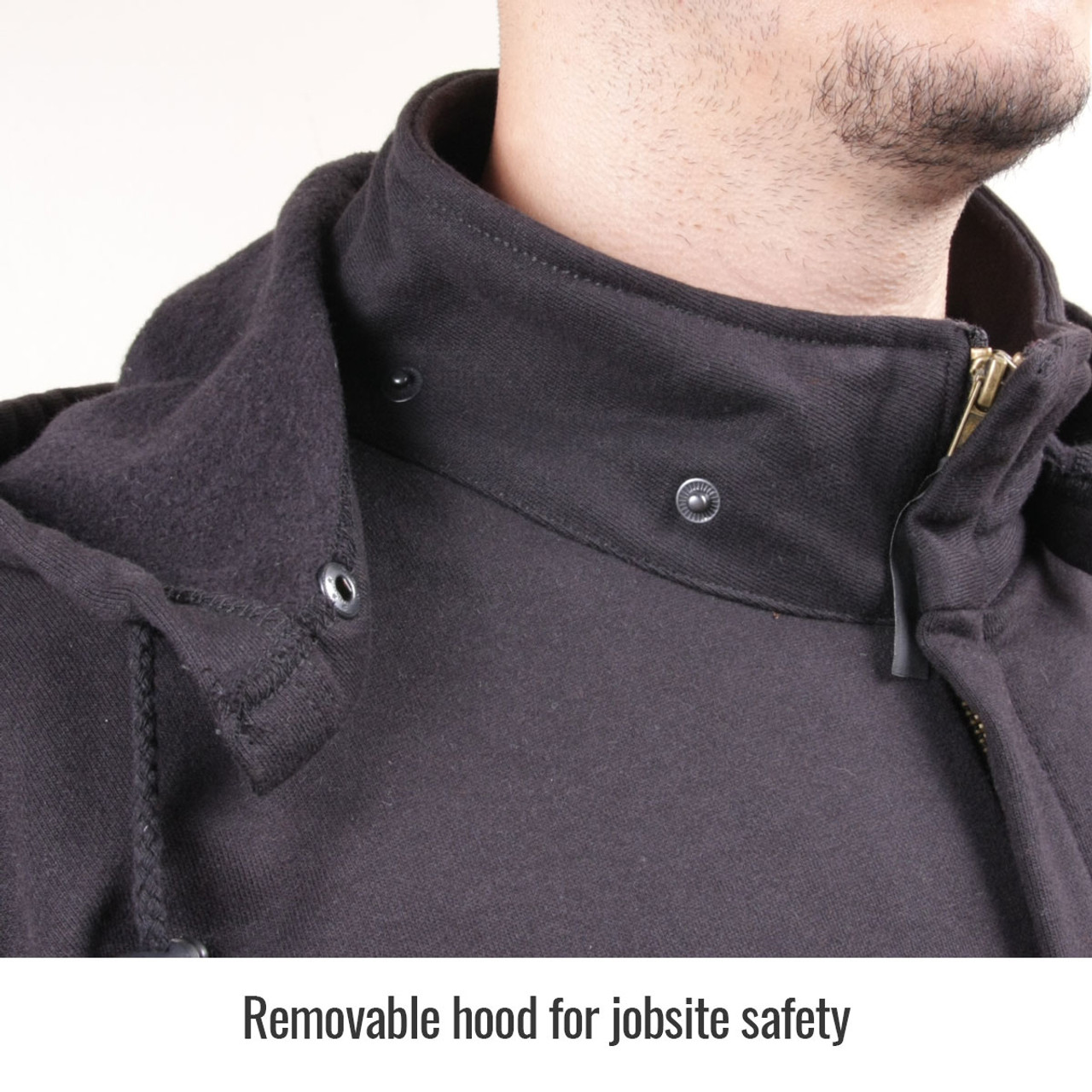 Revco Black Stallion TruGuard 200 FR Hooded Sweatshirt JF1331-BK Black