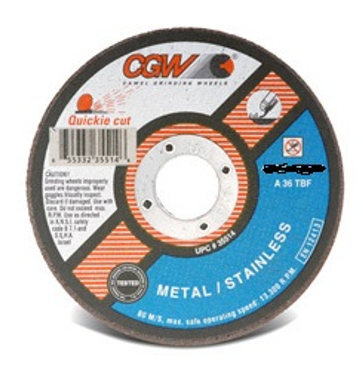 CGW Camel - Premium Quickie Cutoff Wheels 7" x 1/6 x 7/8" - Qty 25 - 35518