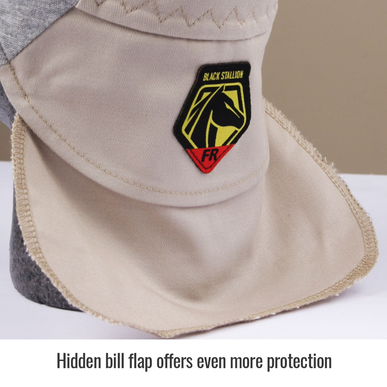 Revco BlackStallion AH1630-GS FR Cotton Welding Cap with Hidden Bill Extension