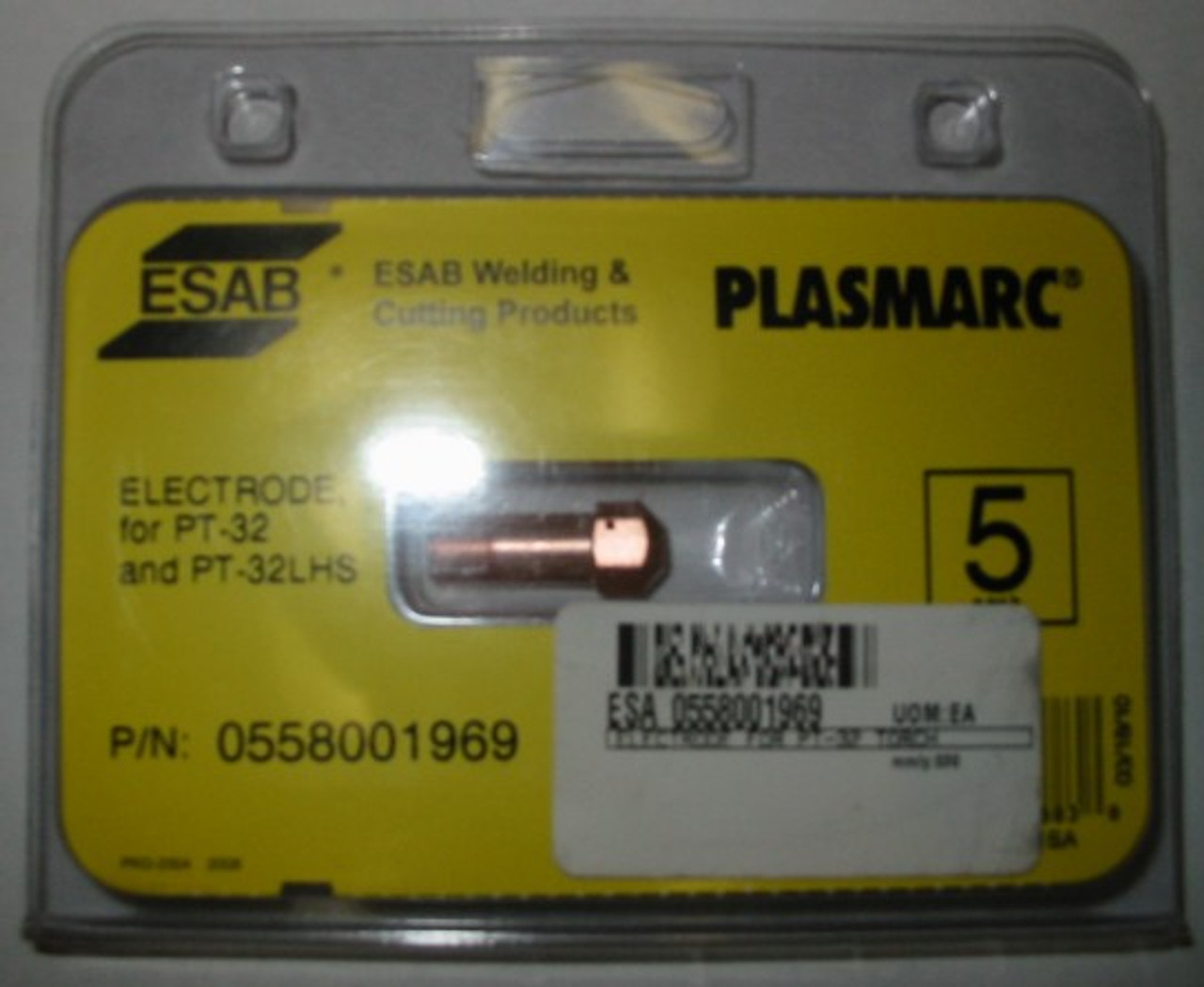 ESAB 0558001969 ELECTRODE for PT-32/32LHS - QTY 5
