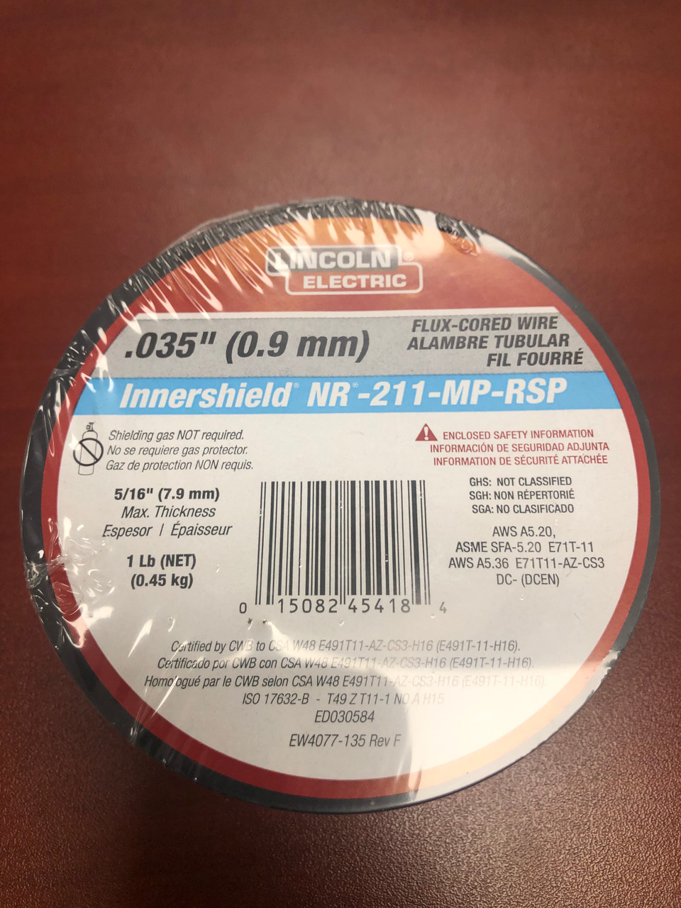 Lincoln Innershield NR-211-MP .035" 1lb spool wire
