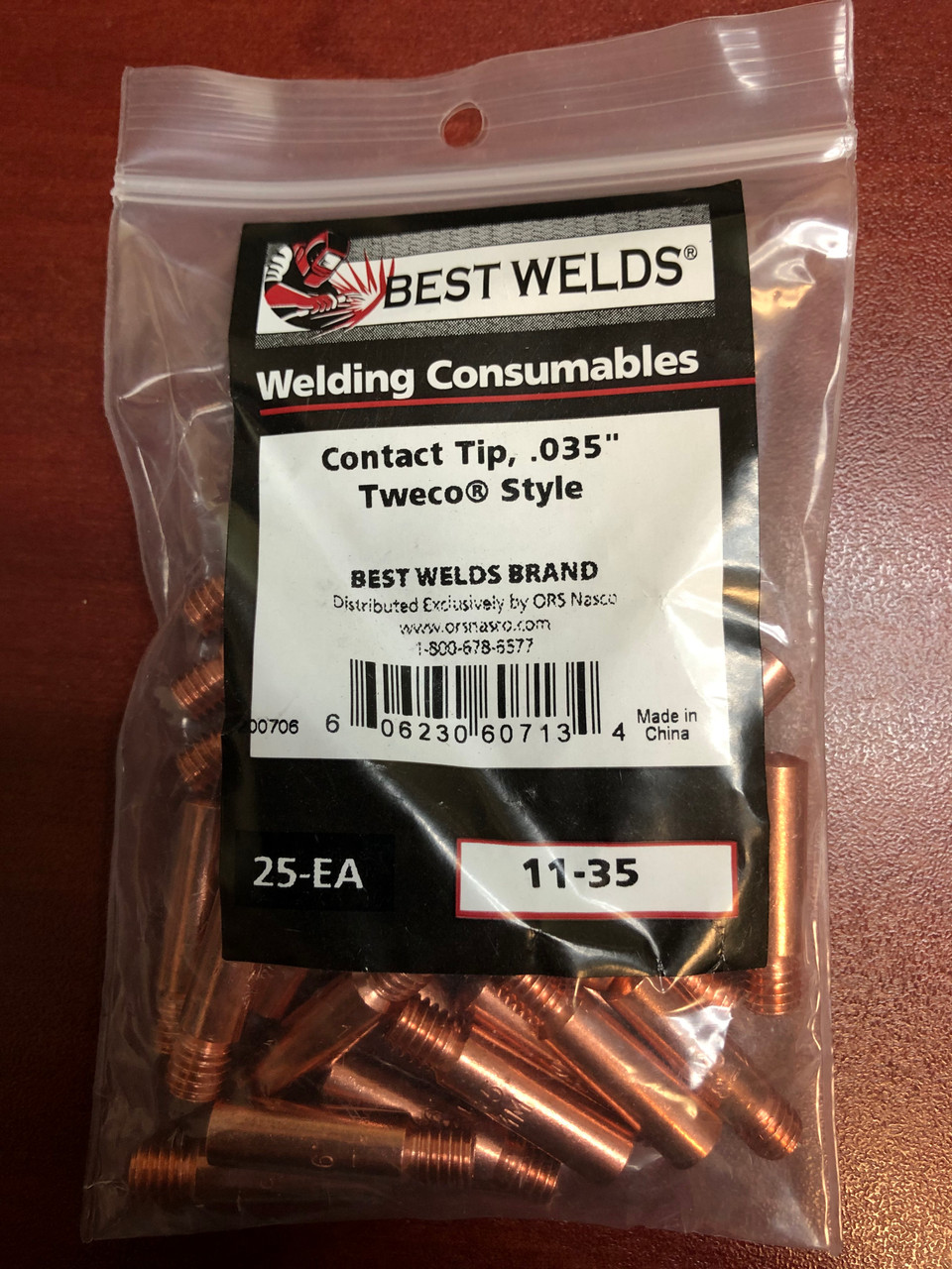 Best Welds Contact Tips .035 STD Duty 11-35 (Bag of 25)
