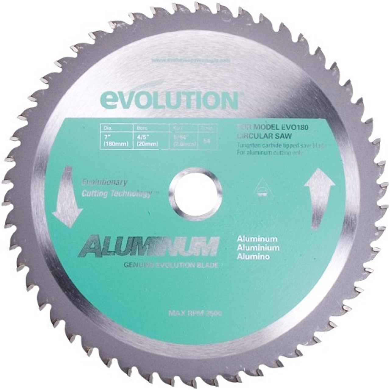 Evolution TCT 7" Aluminum-cutting saw blade