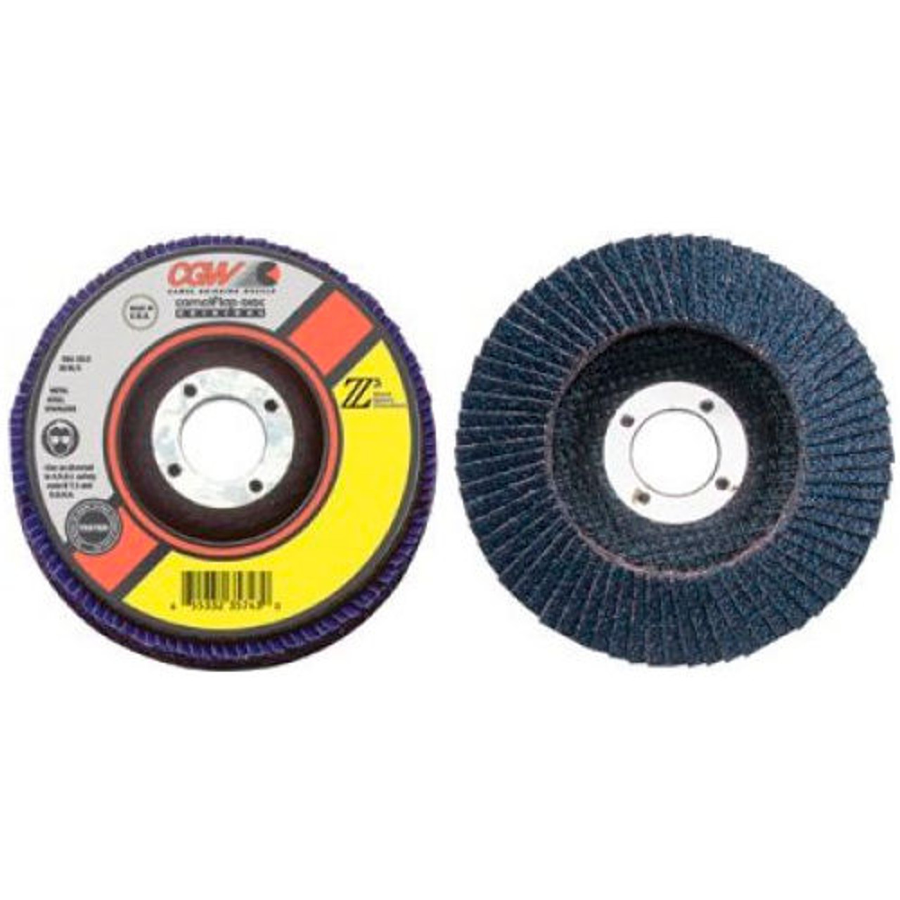 CGW Camel Grinding Wheels - Flap Disc Z3 XL 4-1/2" x 7/8"  T27 - Qty 10 - 42344