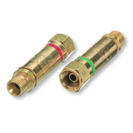 Western Enterprises FA-30 Flashback Arrestor Set, Cylinder Gas Oxygen/Fuel Gas, Regulator Adaptor Style Connection, Brass