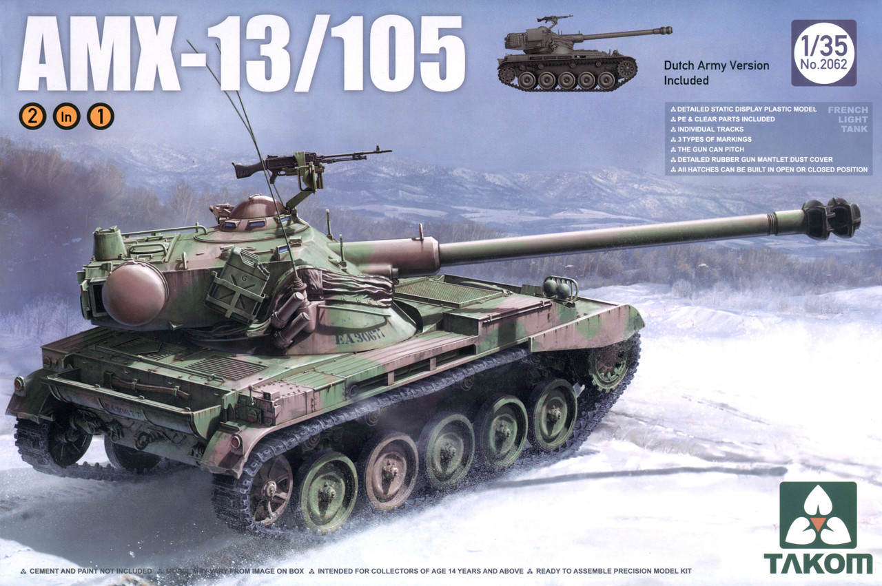 ニチモ 1/35 AMX13 ダンケルク Amazon.com: Takom 1/35 AMX-13/75 W/SS-11 ATGM French Light Tank