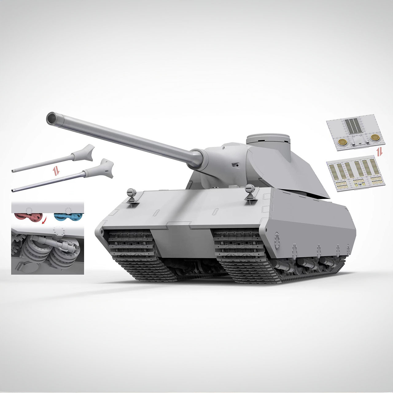 Mammut - 1/35 Vk 100.01(P) マムート 2 in 1 プラモデル(TKO2156) TAKOM(タコム) TAKOM-2156-VK-100-01-P-Mammut-