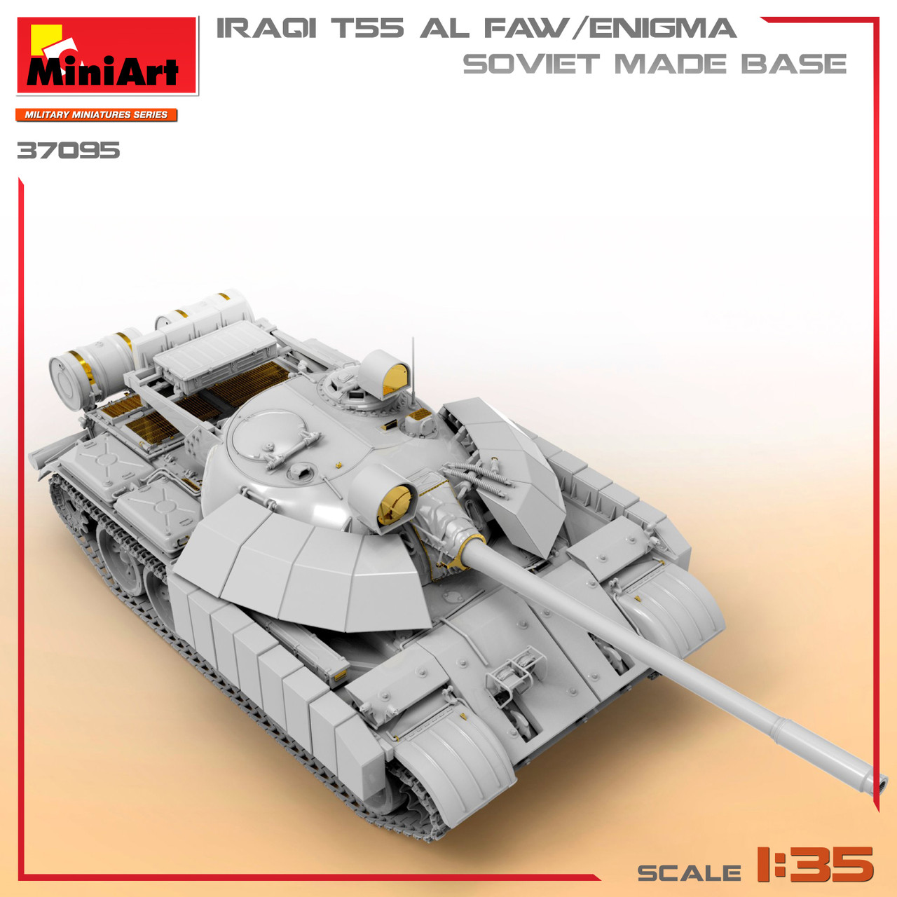 MiniArt 1/35 Iraqi T-55 Al Fawith Enigma Tank Soviet Made Base