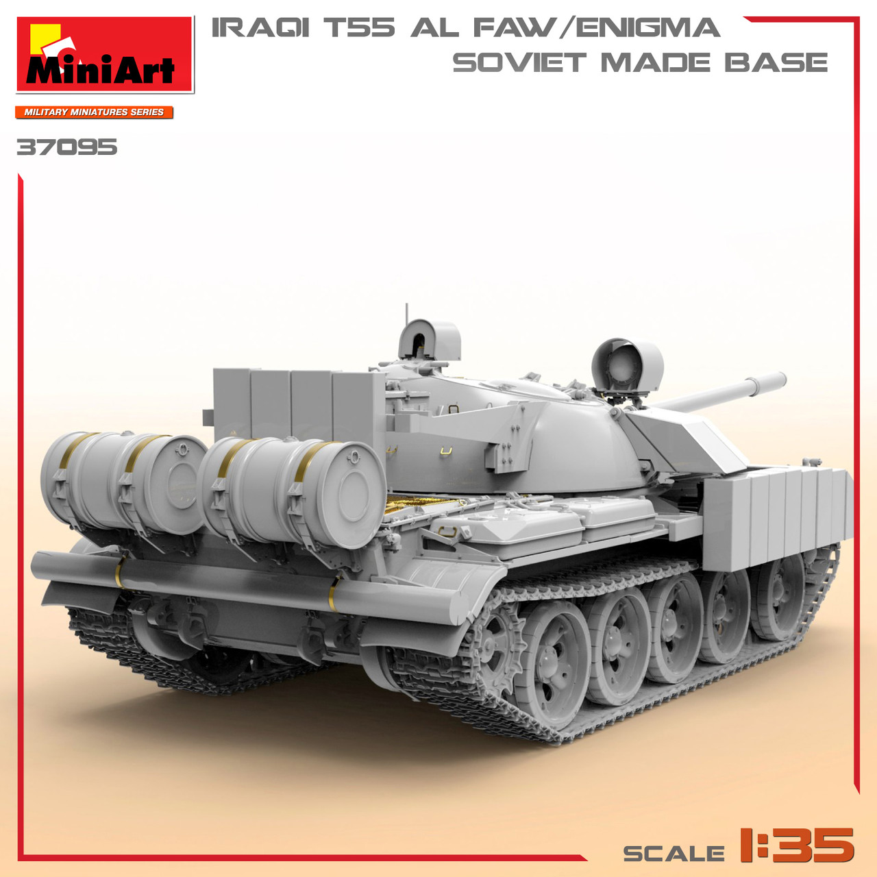 MiniArt 1/35 Iraqi T-55 Al Fawith Enigma Tank Soviet Made Base
