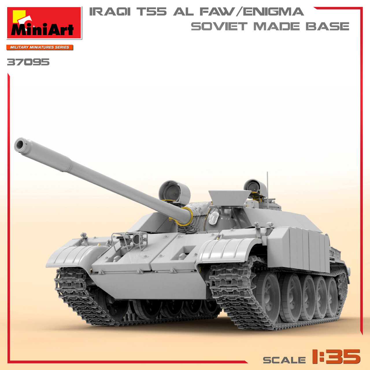 MiniArt 1/35 Iraqi T-55 Al Fawith Enigma Tank Soviet Made Base