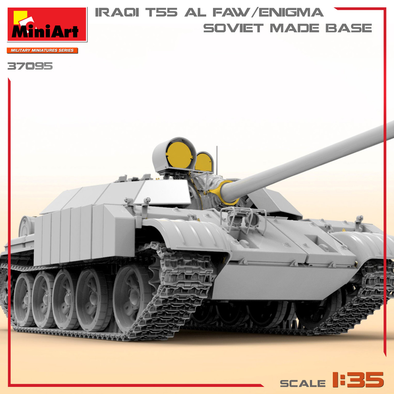 MiniArt 1/35 Iraqi T-55 Al Fawith Enigma Tank Soviet Made Base