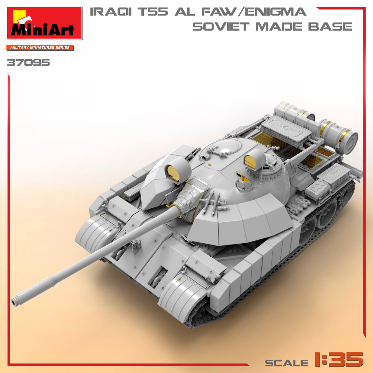 MiniArt 1/35 Iraqi T-55 Al Fawith Enigma Tank Soviet Made Base