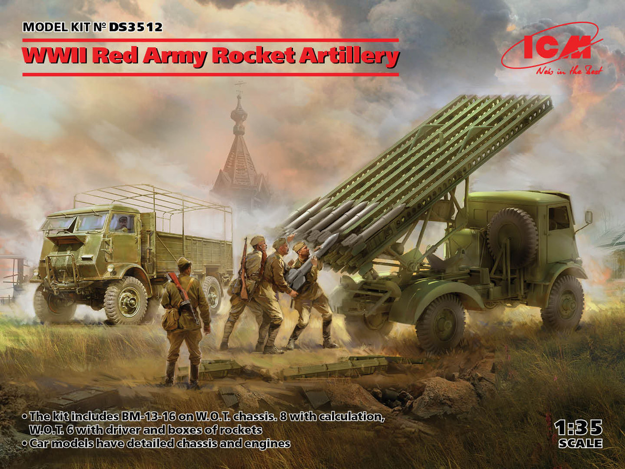 ICM 1/35 WWII Red Army Rocket Artillery 1943-1945 (BM-13-16 on