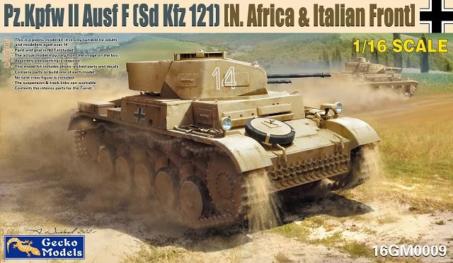 Gecko 1/16 Panzerkampfwagen II (Sd.Kfz. 121) Ausf. F Tank (North