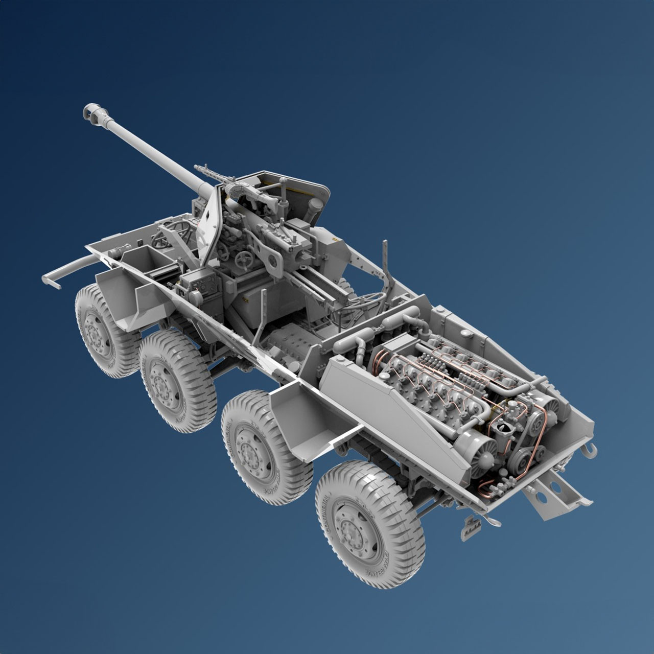 Maquette Gunze Sangyo 1/35 - Tank Schwerer Panzerspahwagen - Armée Allemande